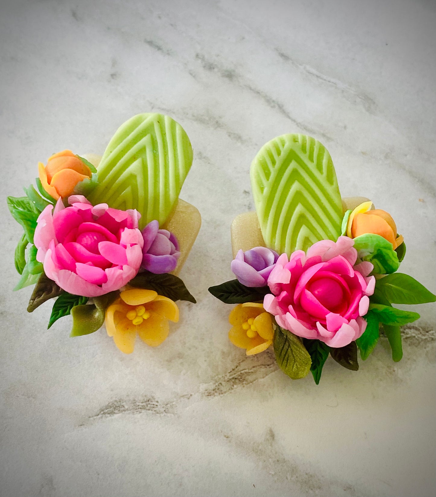 Peony Statement Studs (candy pink)