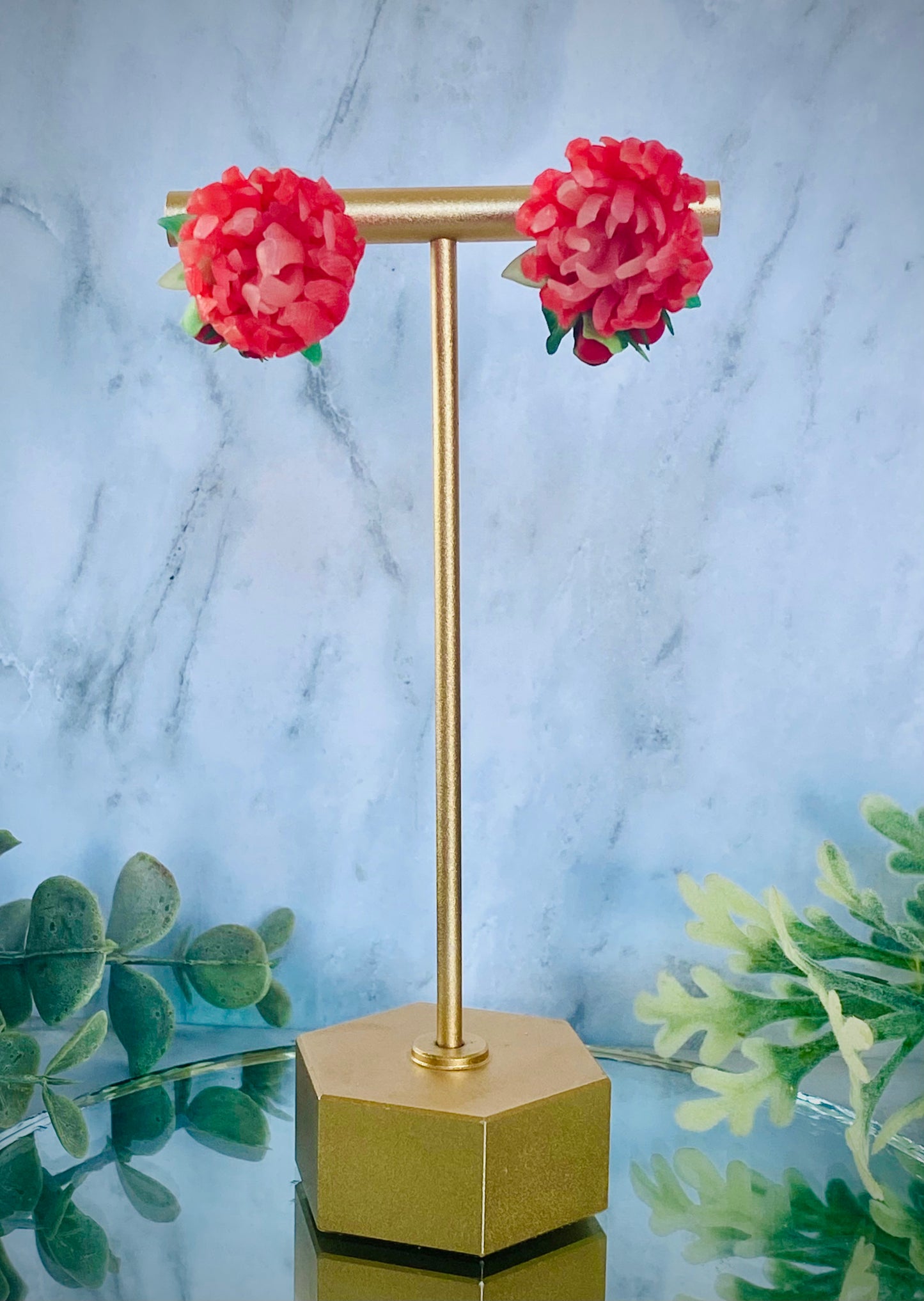 Peony Stud (coral)