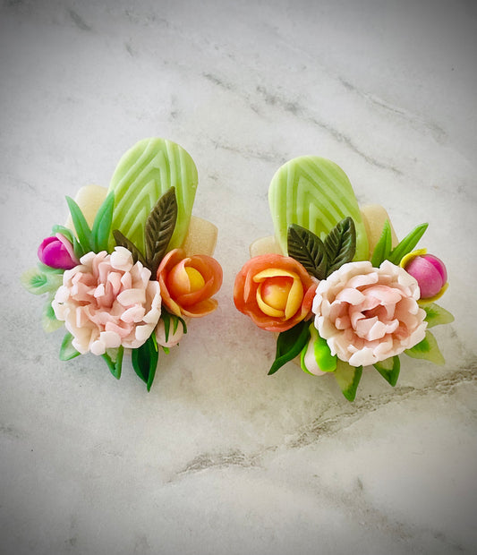 Peony Statement Studs (ivory)