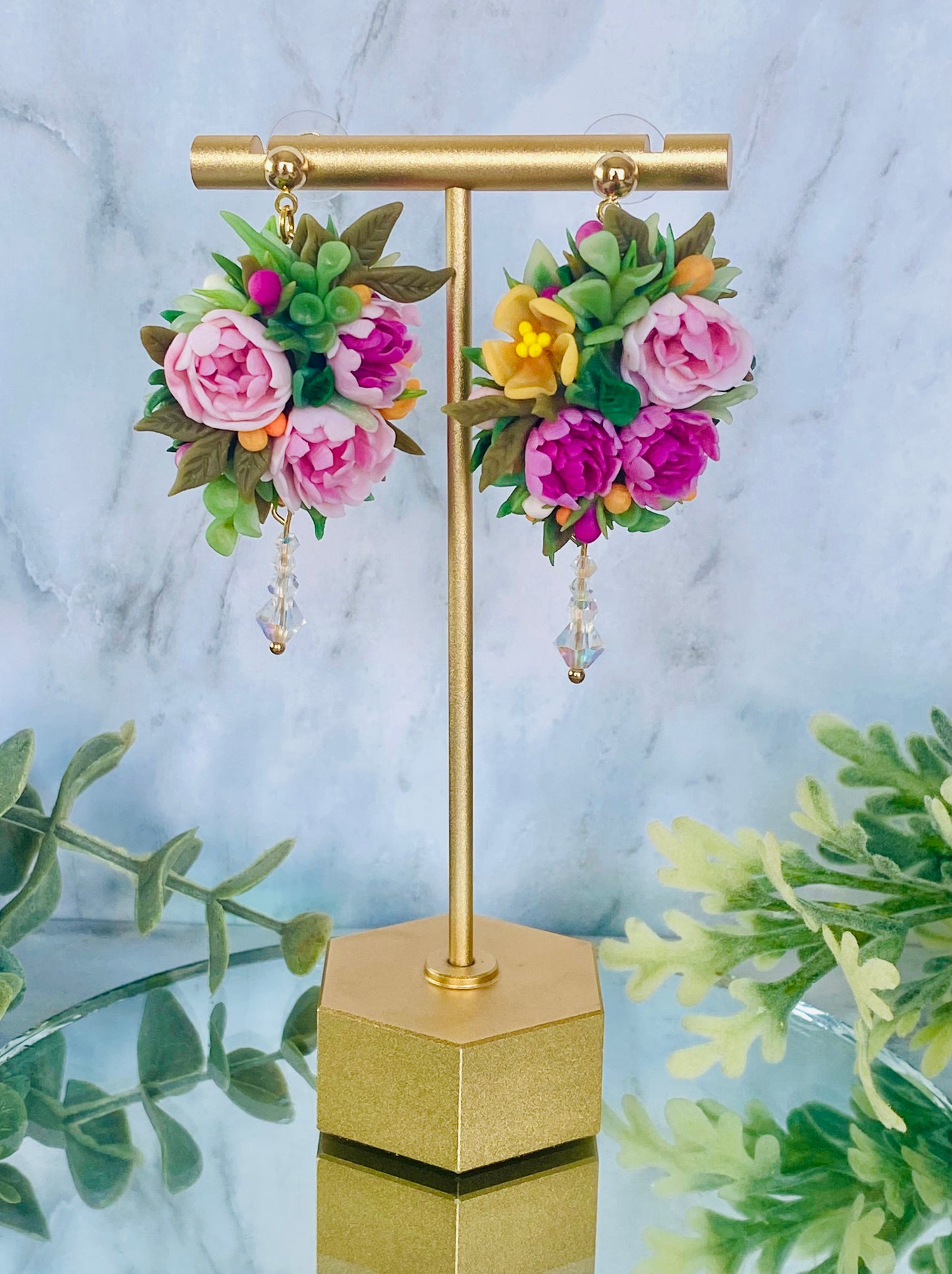 Peony Statement Dangles