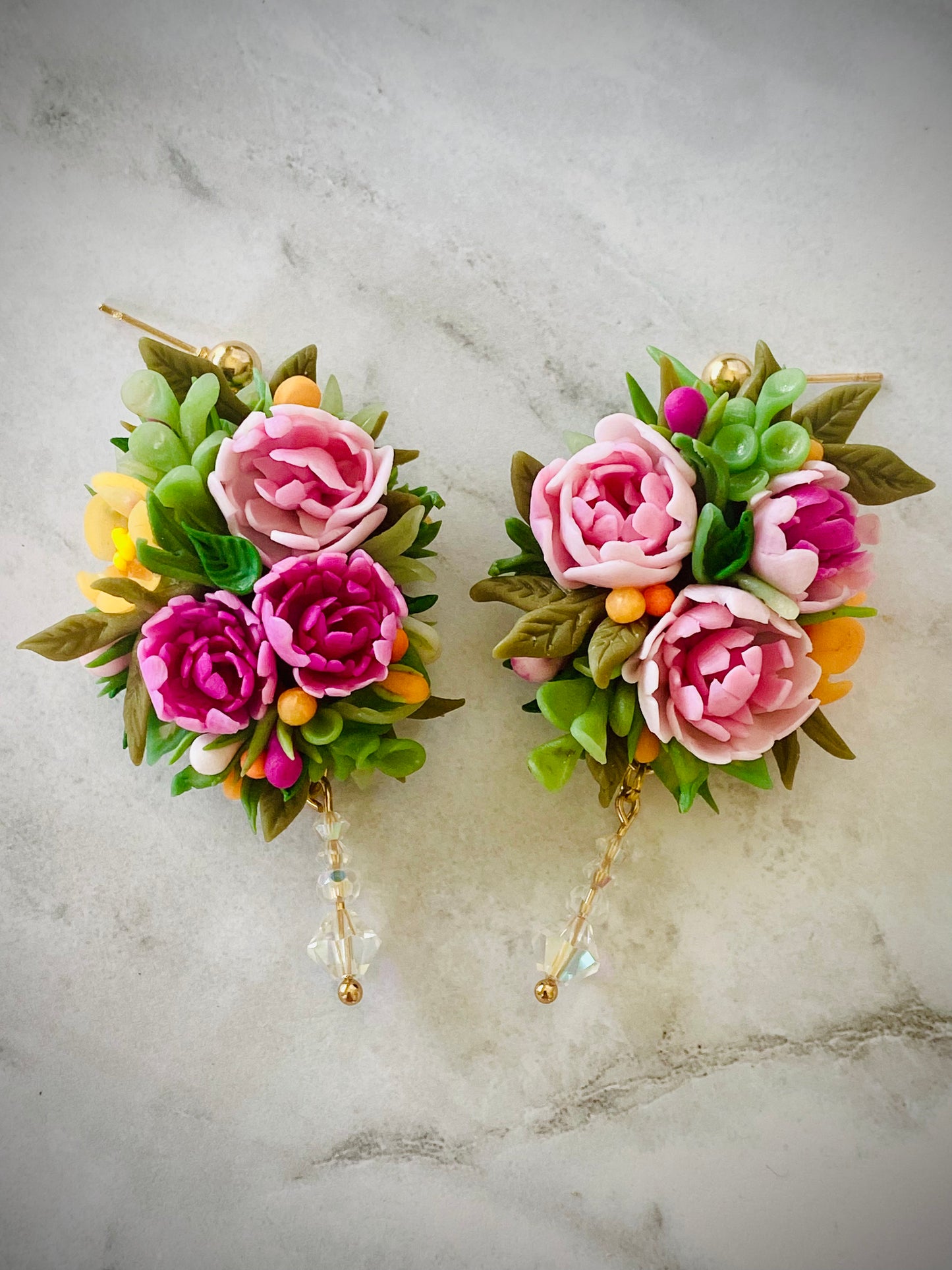 Peony Statement Dangles